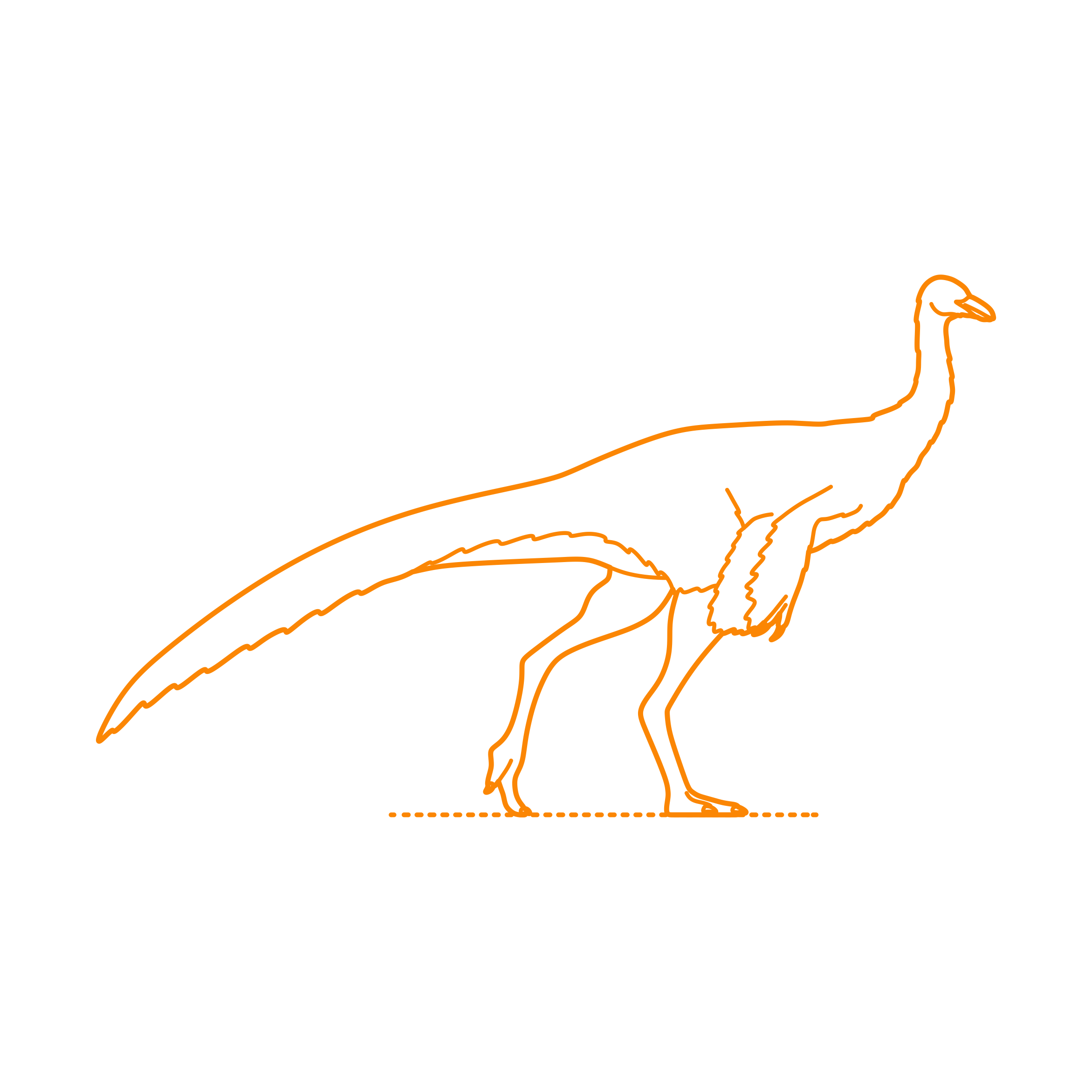 Animals Dinosaurs Ornithomimus Sketch Drawing Svg Free Vectors